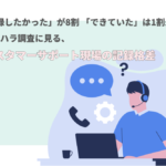 「記録したかった」が8割、「できていた」は1割未満―カスハラ調査に見る、カスタマーサポート現場の記録格差